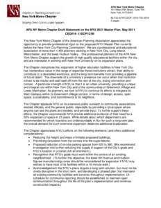 Microsoft Word - NYU 2031 Master Plan-APA Statement