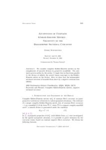 653  Documenta Math. Asymptotics of Complete ¨ hler-Einstein Metrics –