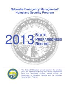 Nebraska Emergency Management/ Homeland Security Program[removed]STATE