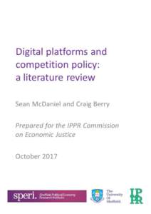 Sean McDaniel and Craig Berry  The IPPR Commission on Economic Justice is a landmark initiative to rethink economic policy for post-Brexit Britain. Launched in November 2016, the Commission brings together leading figur