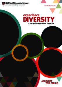 www.hks.harvard.edu  experience DIVERSITY A Harvard Kennedy School Perspective