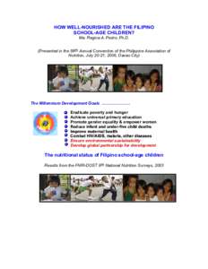 How Well-nourished are the Filipino School-age Children