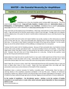 Microsoft Word - Amphibians and Their Essential Requirement for Water-1