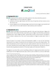 CONCEPT	NOTE	  #Law2Go! Written	by	Jake	Okechukwu	Effoduh