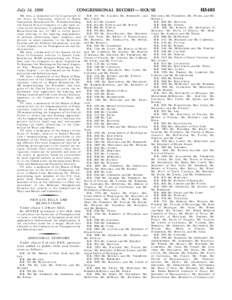 July 14, 1998  CONGRESSIONAL RECORD — HOUSE 368. Also, a memorial of the Legislature of the State of Louisiana, relative to House