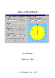 Helio v3.2 User Guide  Peter Meadows September 2005  © Peter Meadows[removed]