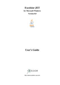 Excelsior JET for Microsoft Windows Version 8.0 User’s Guide