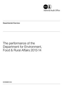Departmental Overview  The performance of the Department for Environment, Food & Rural Affairs[removed]