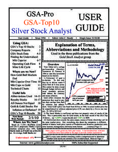 ™  GSA-Pro GSA-Top10 Silver Stock Analyst User Guide