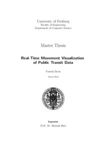 University of Freiburg Faculty of Engineering Department of Computer Science Master Thesis Real-Time Movement Visualization