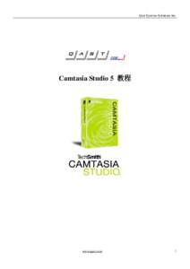 Qast Systems Solutions Inc.  Camtasia Studio 5 教程 www.qast.com