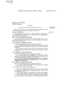 PUBLIC LAW 109–284—SEPT. 27, [removed]STAT[removed]Public Law 109–284 109th Congress