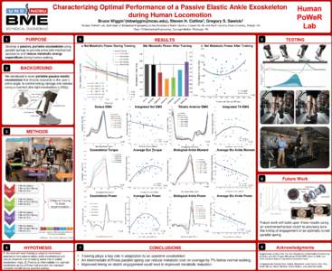 Characterizing Optimal Performance of a Passive Elastic Ankle Exoskeleton during Human Locomotion Bruce Wiggin1(), Steven H. Collins2, Gregory S. Sawicki1 1Human  1