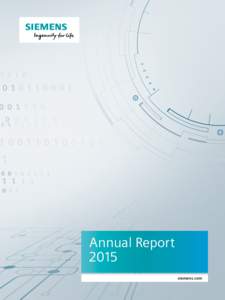 Annual Report  2015 siemens.com Table of contents