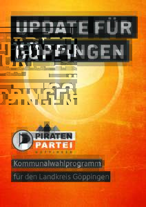 Update für Göppingen G Ö P P I N G E N  Kommunalwahlprogramm