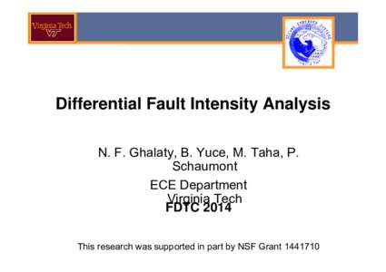 Differential Fault Intensity Analysis