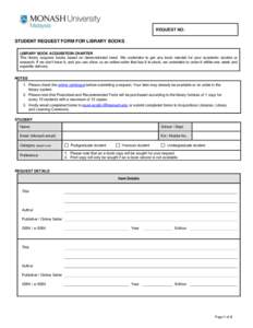 Requisition Form for Book and AV