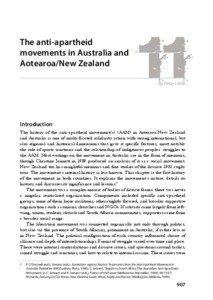 The anti-apartheid movements in Australia and Aotearoa/New Zealand By Peter Limb  Introduction