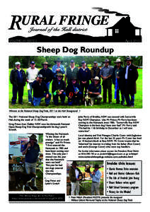 VOLUME 18 ISSUE 2  April 2011 Sheep Dog Roundup