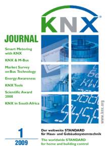 ®  JOURNAL Smart Metering with KNX KNX & M-Bus