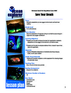 ocean  Bermuda: Search for Deep Water Caves 2009 Save Your Breath