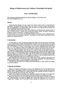 Biology of Mediterranean and Caribbean Thalassinidea (Decapoda)