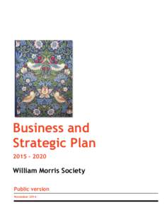 Business and Strategic Plan[removed]William Morris Society Public version