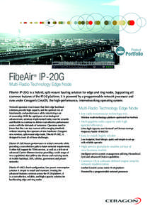 Product  Portfolio FibeAir IP-20G ®