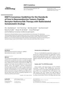 ENETS Guidelines Neuroendocrinology 2009;90:220–226 DOI:  Received: August 27, 2008 Accepted after revision: January 27, 2009