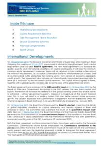 European Commission  DG Internal Market and Services EBC Info-letter Issue 3 | December 2010