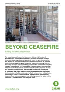 Beyond Ceasefire: Ending the blockade of Gaza