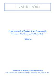 FINAL REPORT  Pharmaceutical Sector Scan Framework Overview of Key Pharmaceutical Sector Data Philippines