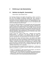 Handbuch Geomarketing (Leseprobe)