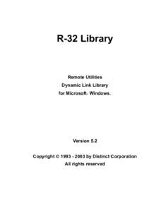 R-32 Library  Remote Utilities Dynamic Link Library for Microsoft Windows