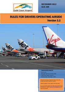 RULES FOR DRIVERS OPERATING AIRSIDE