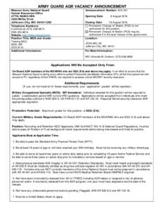 Active Guard Reserve / United States Air National Guard / United States Army National Guard / United States military occupation code / Email / National Guard of the United States / Patent application