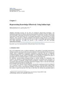 TMRF e-Book Advanced Knowledge Based Systems: Model, Applications & Research (Eds. Sajja & Akerkar), Vol. 1, pp 12 – 28, 2010  Chapter 2