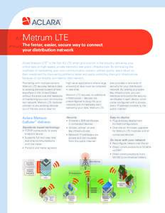 Metrum LTE  The faster, easier, secure way to connect your distribution network Aclara Metrum LTE™ is the first 4G LTE smart grid solution in the industry delivering your critical data on high-speed, private networks o