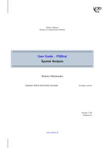 PQStat Software Statistical Computational Software User Guide - PQStat Spatial Analysis