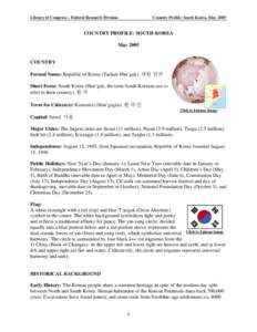 Country Profile: South Korea