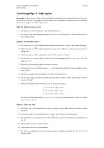 vtLUNDS TEKNISKA HÖGSKOLA MATEMATIK  Instuderingsfrågor i Linjär algebra