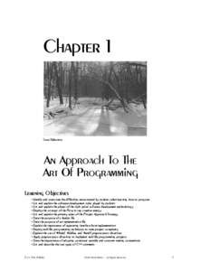 1 An Approach To The Art Of Programming  Chapter 1 Snow Reflections