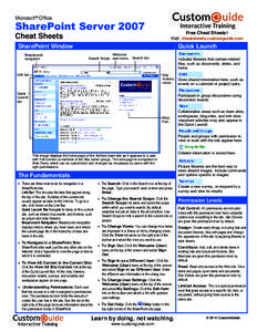 SharePoint 2007 Cheat Sheet