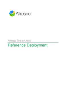 Alfresco One on AWS  Reference Deployment Copyright 2016 by Alfresco and others. Information in this document is subject to change without notice. No part of this document