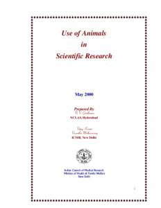 Microsoft Word - Use of Animals in biomedical research.rtf