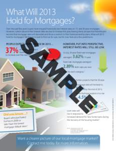What Will 2013 Hold for Mortgages? Over the past few years buyers have enjoyed historically low interest rates on 15- and 30-year mortgages. However, rumors abound that interest rates are due to increase this year, leavi