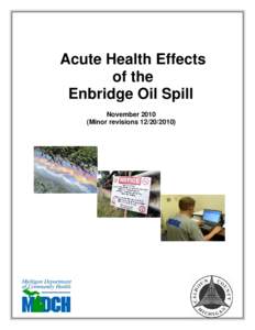 Acute Health Effects of the Enbridge Oil Spill NovemberMinor revisions)