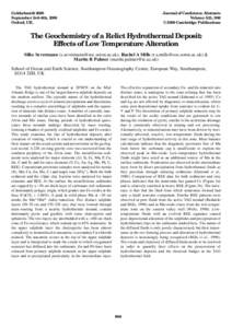 Goldschmidt 2000 September 3rd–8th, 2000 Oxford, UK. Journal of Conference Abstracts Volume 5(2), 906