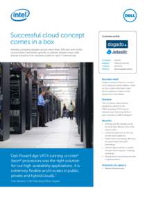 Successful cloud concept comes in a box Customer profile  Hosting company dogado grows more than 300 per cent in the