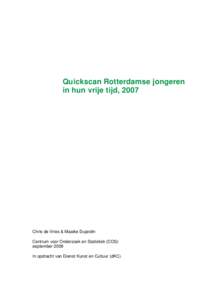 Microsoft Word[removed]Quickscan Rotterdamse Jongeren in hun Vrije Tijd-DEF.doc
